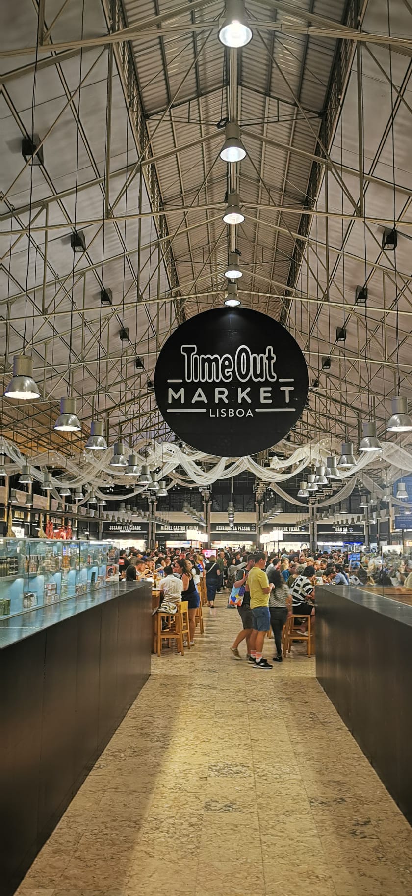 The entrance of a local food market